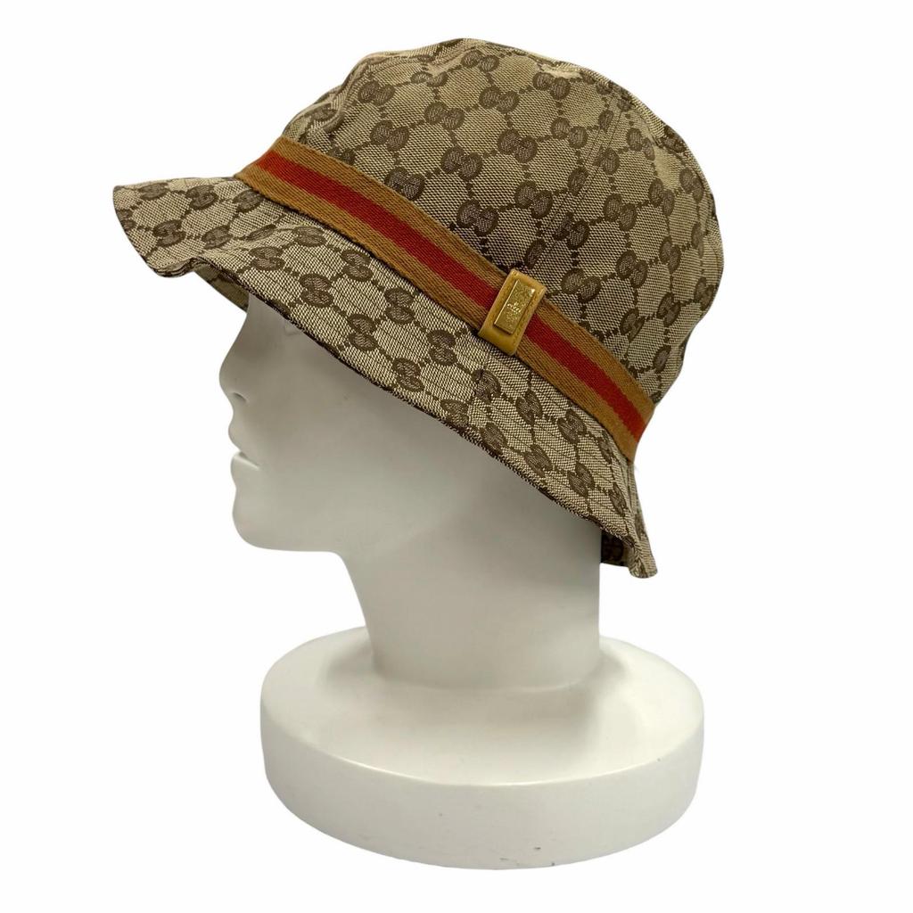Very Good GUCCI hat beige polyester Women L Used