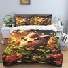 New Pokémon Jigglypuff print three-piece bedding set, including 1 duvet cover and 2 pillowcases, suitable for adults and childre