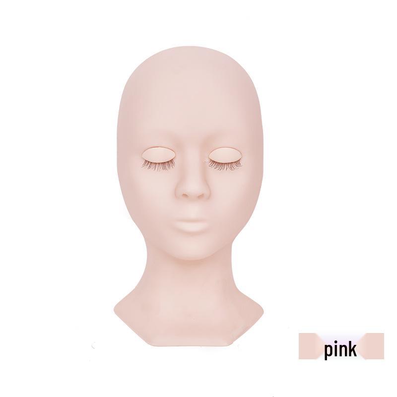 Realistic Silicone Mannequin Head for Eyelash Extension Practice with Removable Eyelids