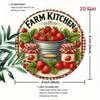 Vintage 8x8 Inch Strawberry Jam Tin Sign Retro Farmhouse Rustic Metal Plaque for Kitchen Wall Art Decor