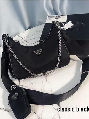 P-Familie 3-in-1 Damen-Tasche: Ketten Schultertasche, Handtasche, Crossbody, Unterarm HOBO. Vielseitige Umhängetasche mit Kette.