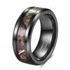 8MM Tungsten Steel Marble Pattern Ring Simple Stylish Unisex Fashion Wedding Band Durable Comfort Fit Jewelry Gift