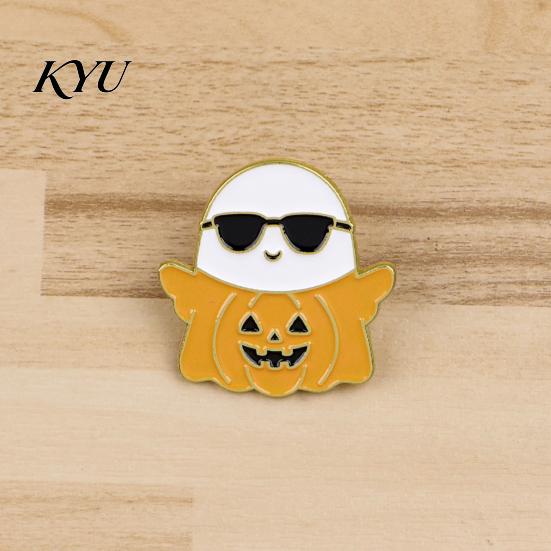 Costume Decorative Pins Halloween Enamel Brooch Pin, Cartoon Ghost Witch Hat Black Cat Backpack Embellishment Pin Spider Badge for Jackets Backpacks