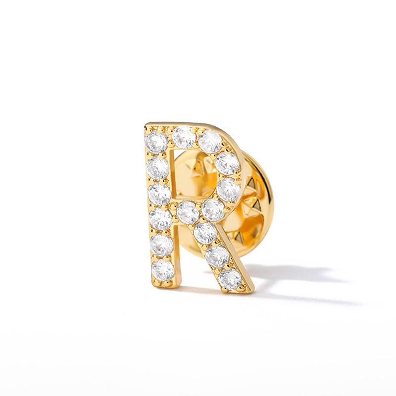 A-Z Letter Brooches For Women Initial Name Brooch Pins For Suit Shirt Collar Accessories   Brooch Jewelry