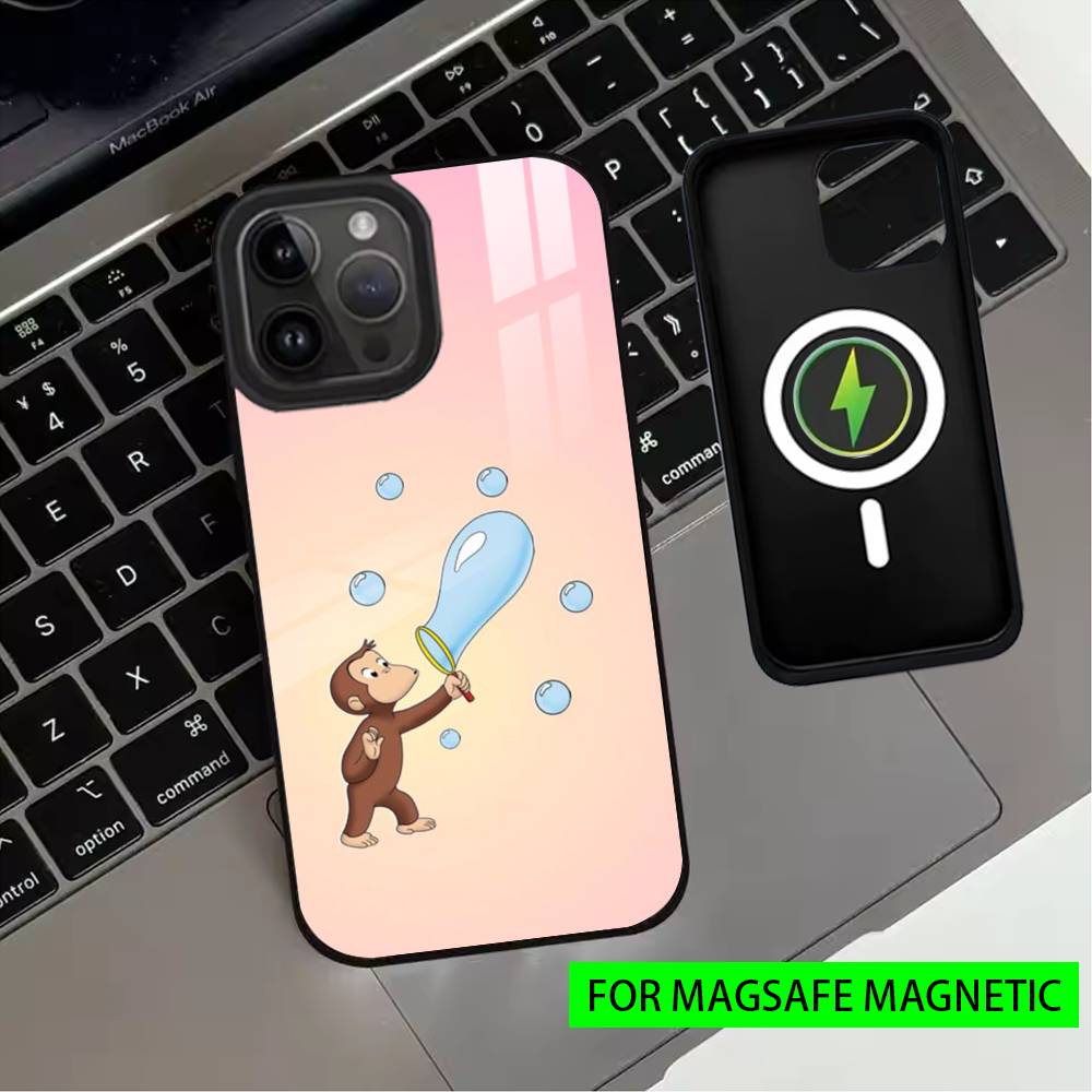 C-Curious G-George M-Monkey CG Phone Case For iPhone17,16,15,14,13,12,11 Plus,Pro Magnetic For Magsafe Wireless Charging