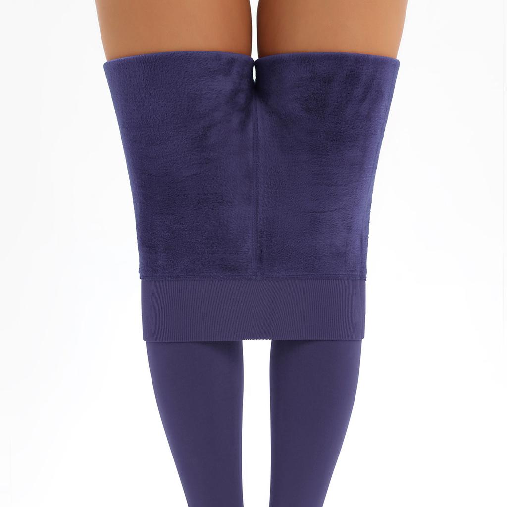 Nessaj Winter Women Leggings High Elasticity Plus Size Tights Plus Velvet Leggings With Socks 320g