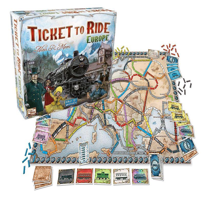 To Ttr Ticket Ride Europe Board Game Days Of Wonder 1912 Expansion Cards Party