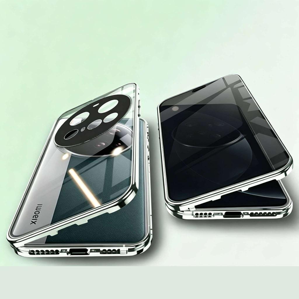 Anti Peeping Case for Xiaomi 15 14 Ultra, Double Sided Tempered Glass,Metal Frame with Lens Protector Phone Bumpers