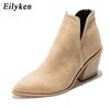 Fashion EilyKen Autumn Winter Casual Western Cowboy Ankle Boots Women Snake Cowgirl Booties Short Cossacks Botas High Heels Shoes