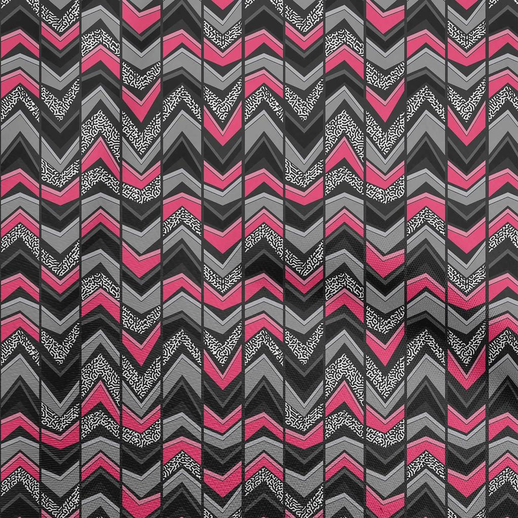 oneOone Baumwoll-Flex-Graustoff, geometrisches Nähmaterial, bedruckter Stoff, Meterware, 40 Zoll