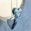Reflective Heart Disco Ball Glass Ornament for Christmas Parties