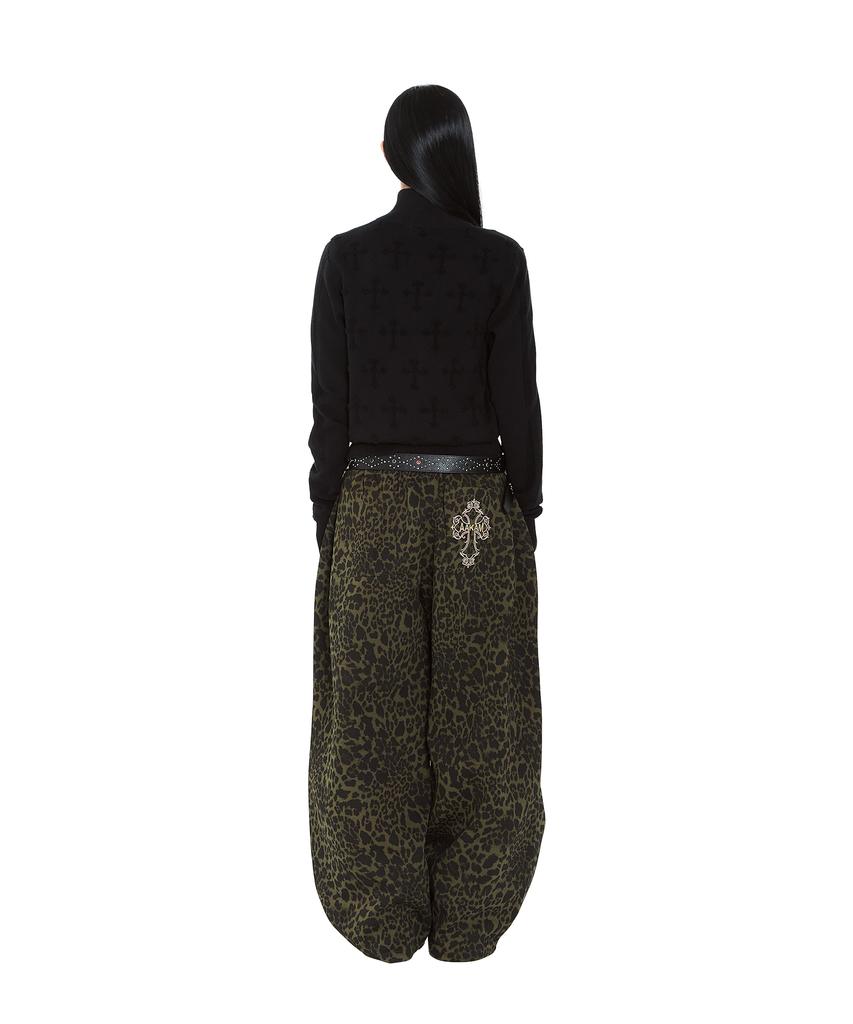 AAKAM Cross Boucle Knit Zip-Up (Black)