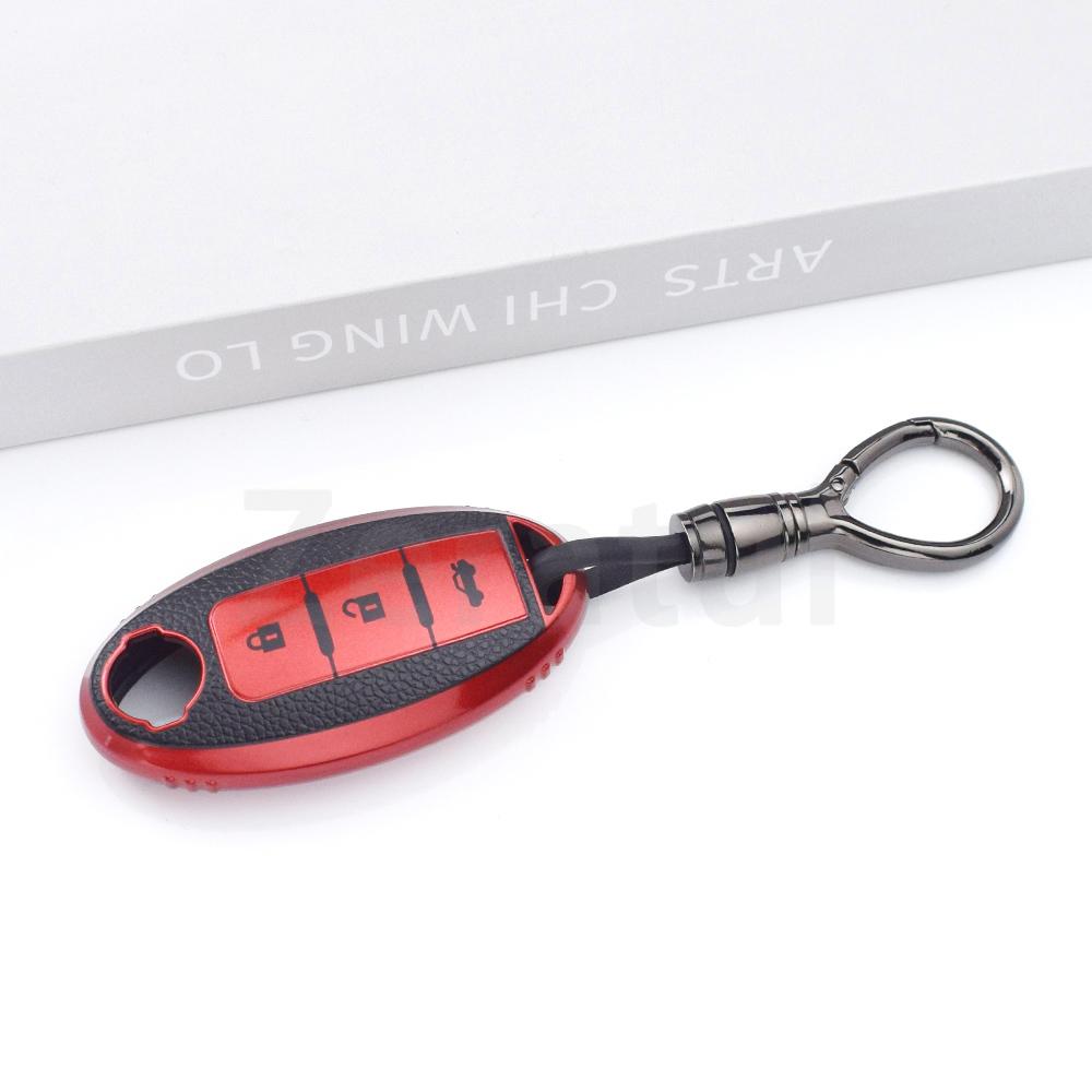 3 Buttons Tpu Leather Shell Fob Holder Keyless Car Remote Key Case Cover For Nissan Rouge Maxima Altima Sentra Murano Qashqai
