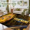 Crystal Velvet Square Rug Custom NameCristiano Ronaldo Pattern Non Slip Home Floor Decor Rug