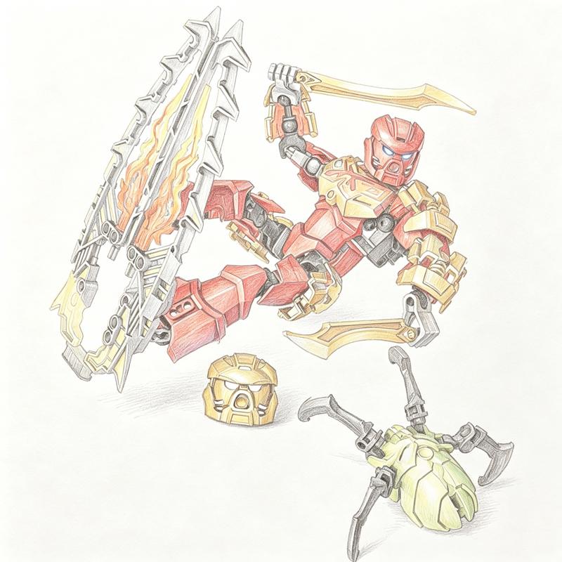 Bionicle Series Skull Warrior Mask Maker Building Blocks Anime Action Figures Soldier Warrior Bricks Toys For Boys Kids Gifts