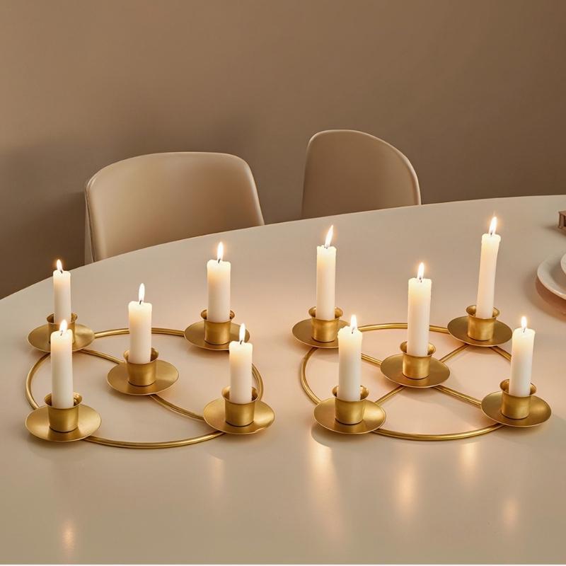 Decorative Candle Stands Iron Taper Candle Holders Candelabra Retro Candlestick Holders for Wedding,Table Centerpieces