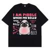 I Am Pibble Wash My Belly Funny Dog Meme T-shirts Men Women Harajuku T Shirt Summer Short-sleeved Cotton Casual Hip-hop T-shirts