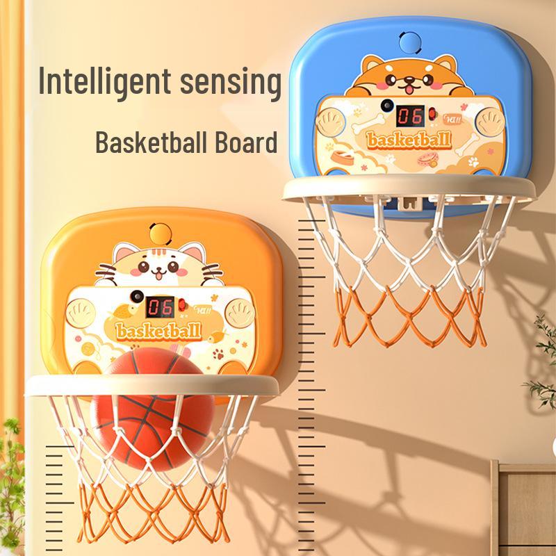 Indoor No-Drill Wall-Mounted Basketball Hoop for Kids