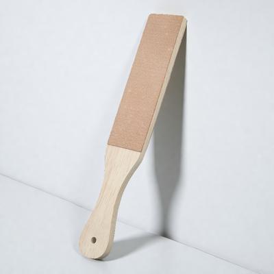 Dřevěná kožená ostřící deska leštící deska kožená ostřička na nože ostřící řemen nástroj oboustranná leštící deska