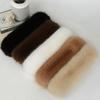 Soft Plush Faux Fur Scarf Fake Fox Hair Fur Neck Warmer Fashion Cross Scarf  Women