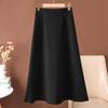 2025 Autumn/Winter Women's High-Quality Woolen A-Line High-Waisted Long Skirt