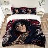 3pcs Raven's Shadow Quilt Set Cartoon Themed Bed Quilt Set Lovely Character Bedroom Decor Bed Quilt Set Four Seasons (1 Cover + 2Pillowcase NO Co