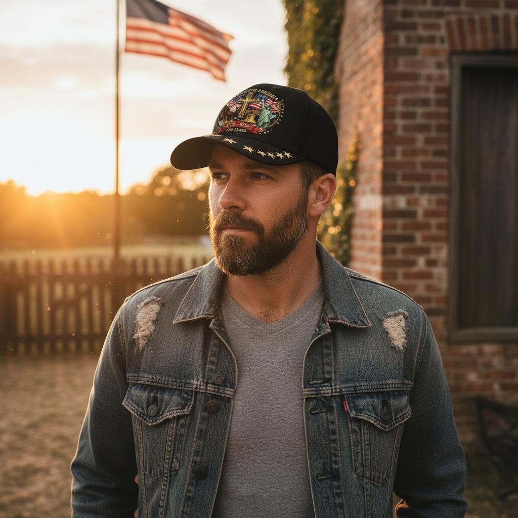 1776-2026 American Flag Print Hat Baseball Cap Patriotic Outdoor Washed Cotton Eagle Quick Dry Breathable Adjustable Cap for Men
