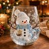 Klares Glas für Eiskaffee Weihnachten 3D Becher, Weihnachtsmann Schneemann Baum Skulptierter Becher, Becher Dekorative Feiertags Trinkgeschirr, Festliches Geschenk Party Trinken