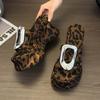 Fashion Women Slippers High Heels Leopard Shoes Dress Fashion Woman's Sandals 2025 Summer Designer Slides New Casual Sandalias De Mujer