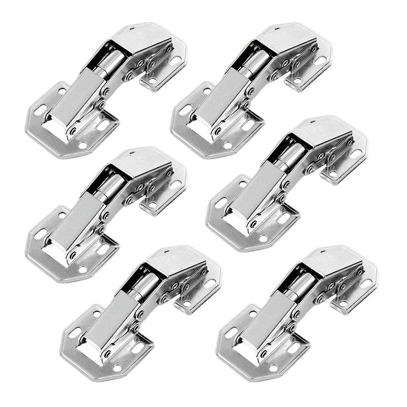 90 Degree Steel Cabinet Hinges No-Drilling HoleHydraulic Buffer Hinge Kitchen Cabinet Cupboard Hinges Furniture Hardware