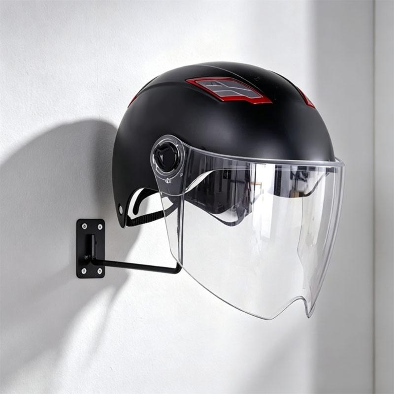Hemispherical Iron Hat Holder with Projecting Wall Arm and Protective Finish for Baseball Hats, Berets, and Bucket Hats