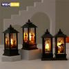 Halloween Decorations Led Candle Light Vintage Witch Castle Pumpkin Ghost Hanging LED Lantern Lamp Haloween Party Decor Supplies