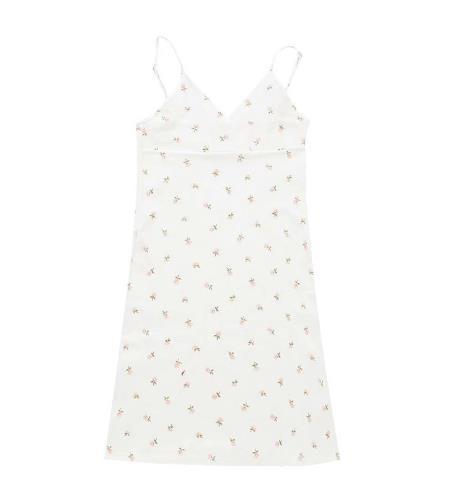 European and American pure desire retro printing v-neck suspender dress women's summer 2026 new floral suspender dress women's clothing