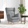 Armchair, Light Grey, 74X84X100 Cm, Upholstered In Fabric