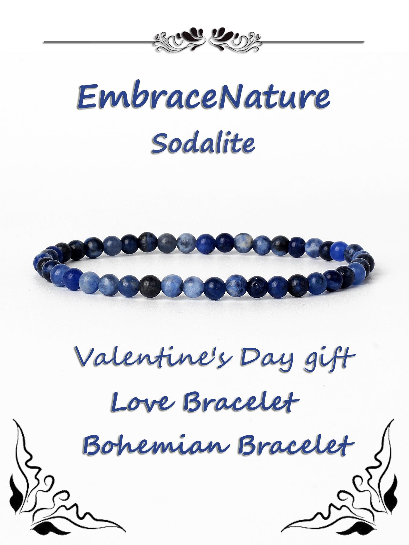 

4mm Egg Jasper, Sodalite, Moss Agate Healing Bead Bracelet – Vitality, Calm, Mysticism & Growth | Natural Crystal Energy Jewelry 4mm Beads&19cm(7.48inch)