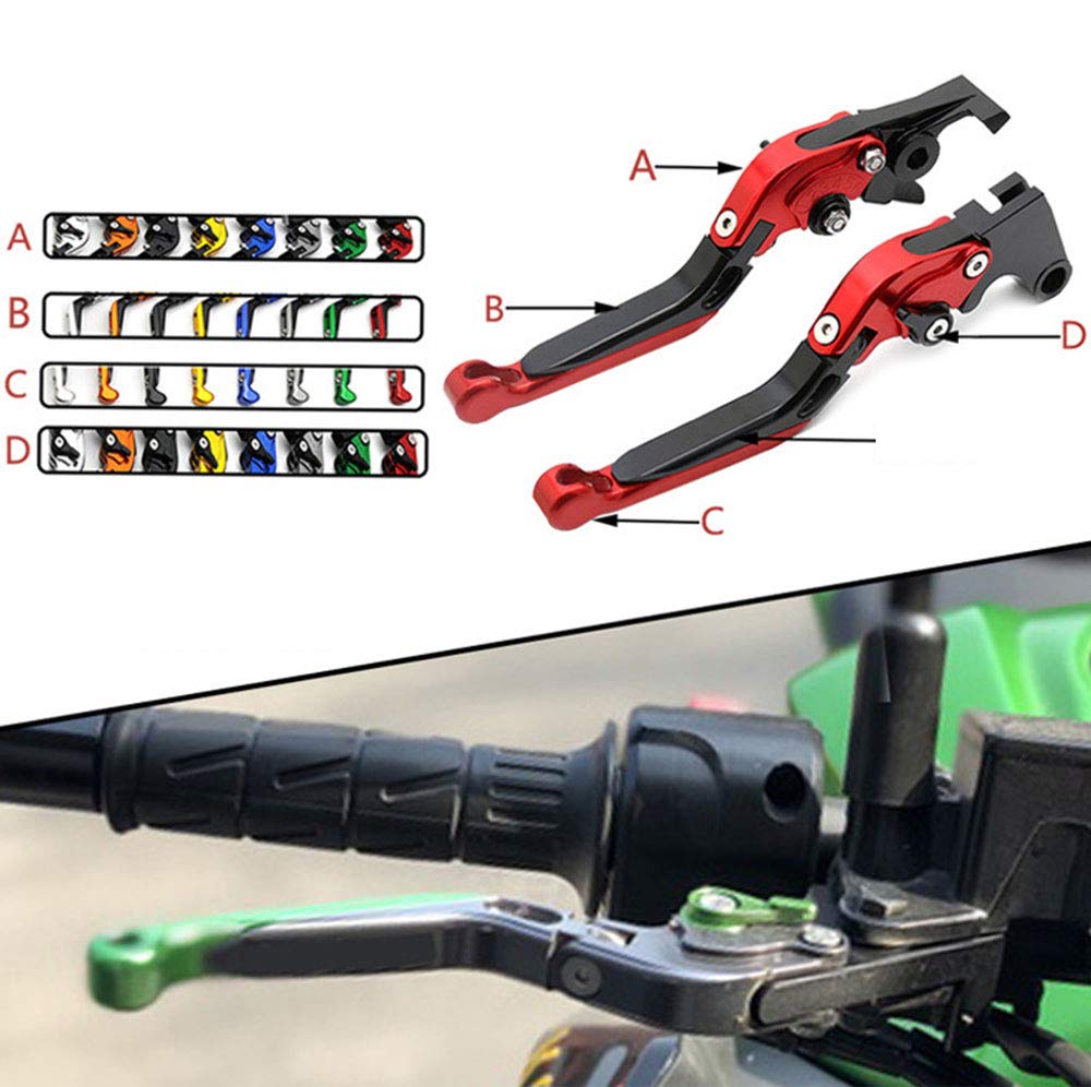 AL-mart Retractable Telescopic 6-Stage Adjustable Brake Clutch Lever Set for Suzuki GSX1300R Hayabusa 1999-2007 GSX650F 2008-2015