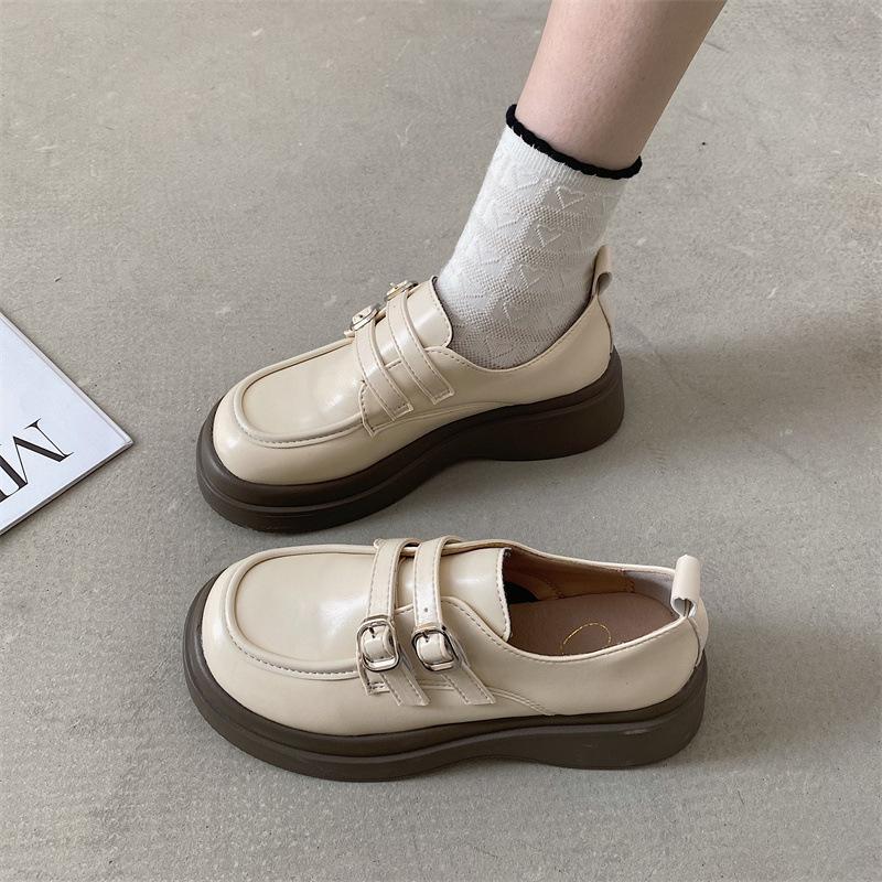 Weiche Schwester kleine Lederschuhe Kinder Britischer Stil Frühling und Sommer 2025 neue Slipper Koreanische Version vielseitige Plateau Einzel Schuhe