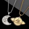 Star Moon Couple Necklace Men and Women Chinese Valentine's Day Gift Pendant