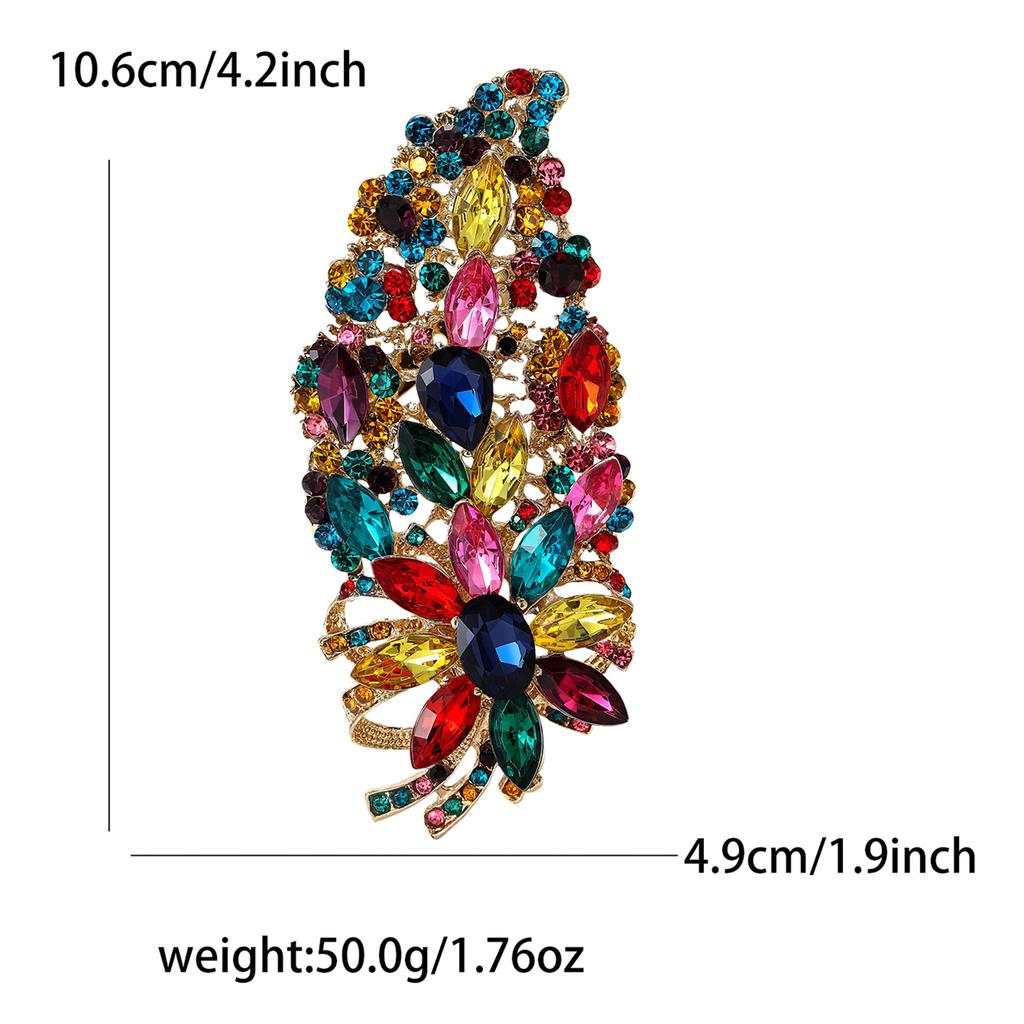 Creative Exquisite Alloy Full Diamond Glass Brošňa Špičkový dámsky oblek Kabát Corsage Šperky