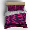 Pink and Black Zebra Print Bedding Set Bedding Set (1 Duvet Cover, 2 Pillowcases, Duvet Not Included)
