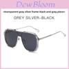 Geometric Oversized Square Sunglasses With Uv400 Protection For Outdoor Activities And Fashion Style