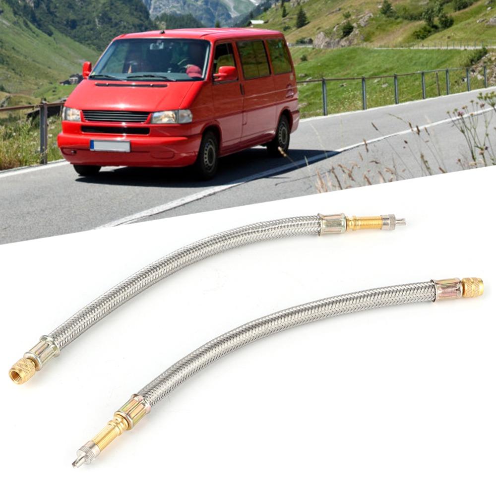 2PCS Brass Fitting Valve Stem Hose Adapter Valve Extension  Refill Air For Hidden Valves
