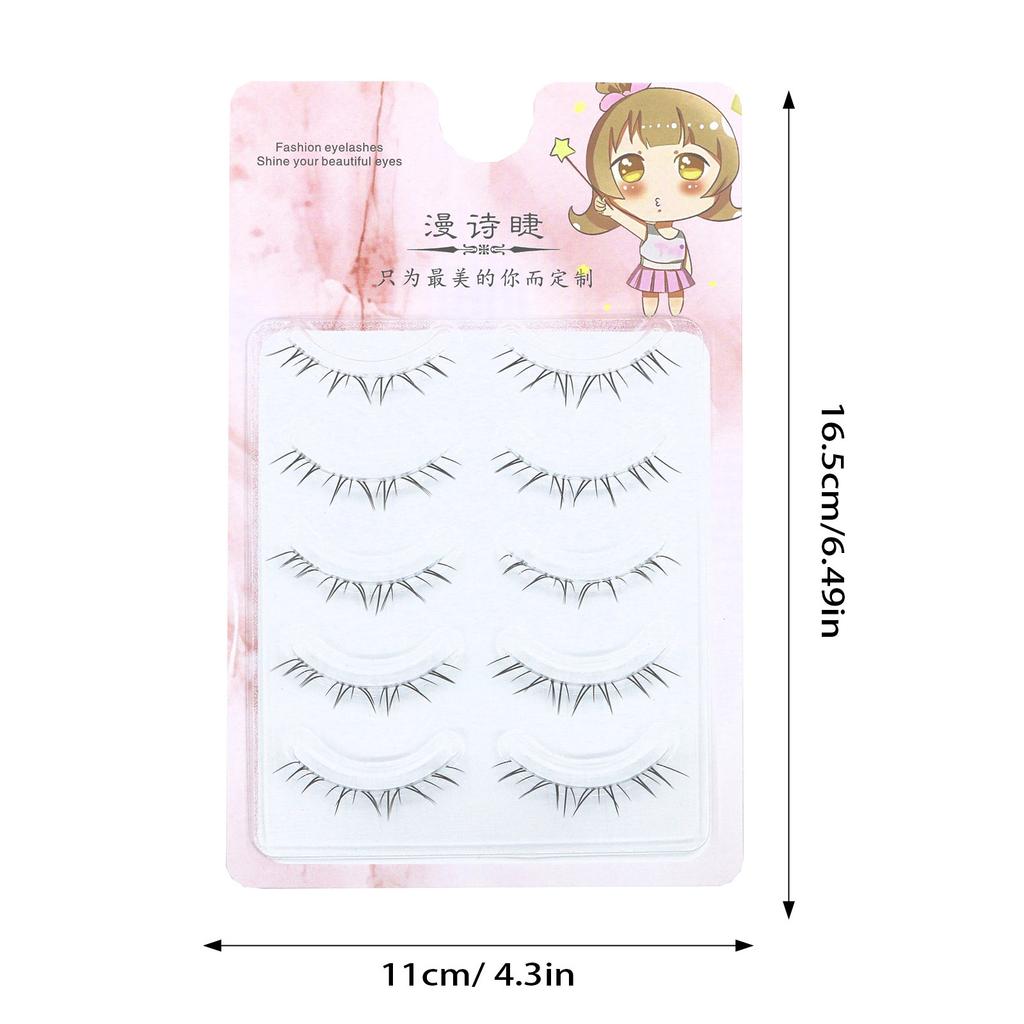 Lower Lashes Natural Invisible Clear Stem Lightweight Comfortable Suitable for Various Makeup Styles