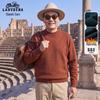 Men's Fleece-Lined Thermal Crewneck Knit Sweater