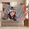 Billie Eilish Flannel Blanket, Custom Name Text Personalized Soft Throw Blanket Home Decor Gift