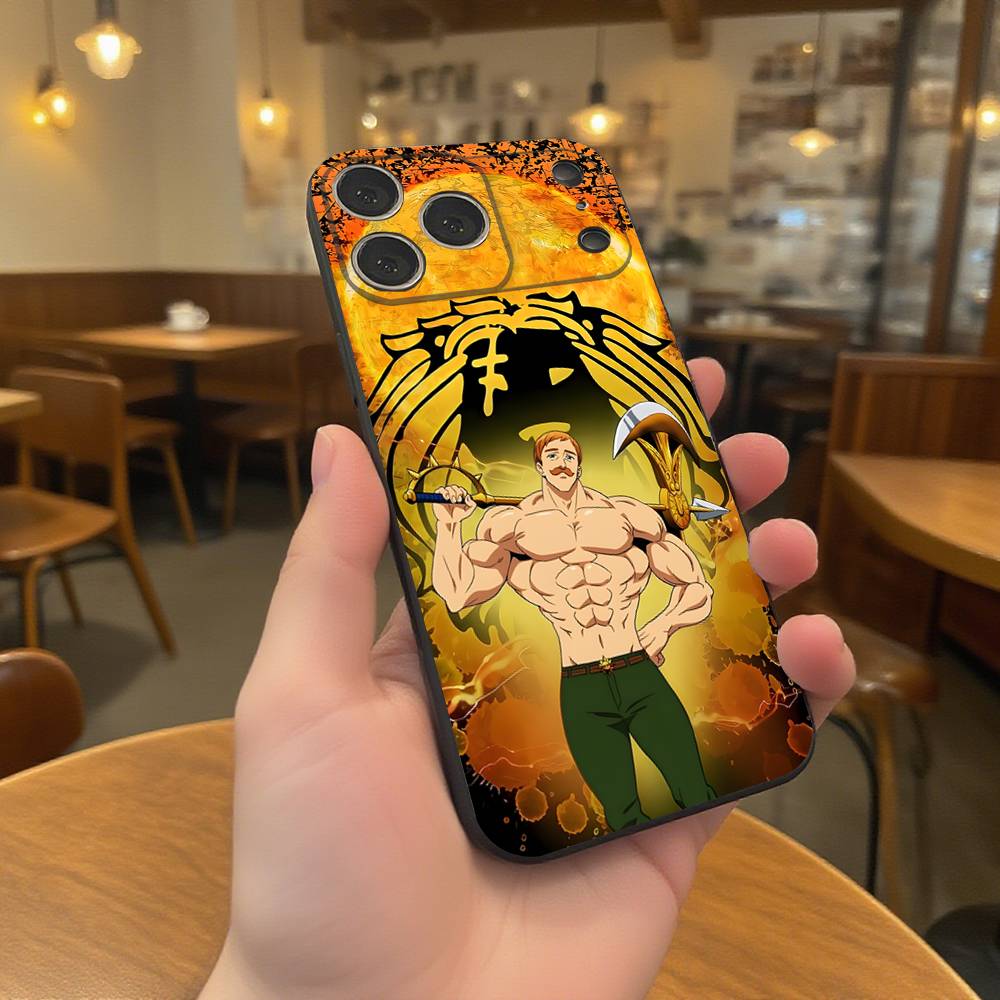 

Comics E-Escanor Arrogant Black Soft Cover Phone Case For iPhone 17,16,15,14,13,12,11,Pro,Max,Plus iPhone13PROMAX