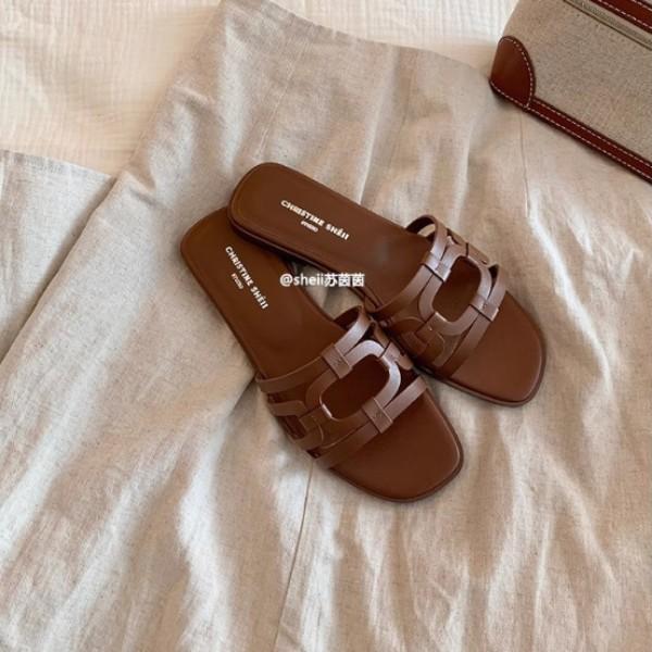 

Версия из овчины~ Обувь одним словом повседневные пляжные шлепанцы на плоской подошве женские сандалии для улицы летняя обувь 40