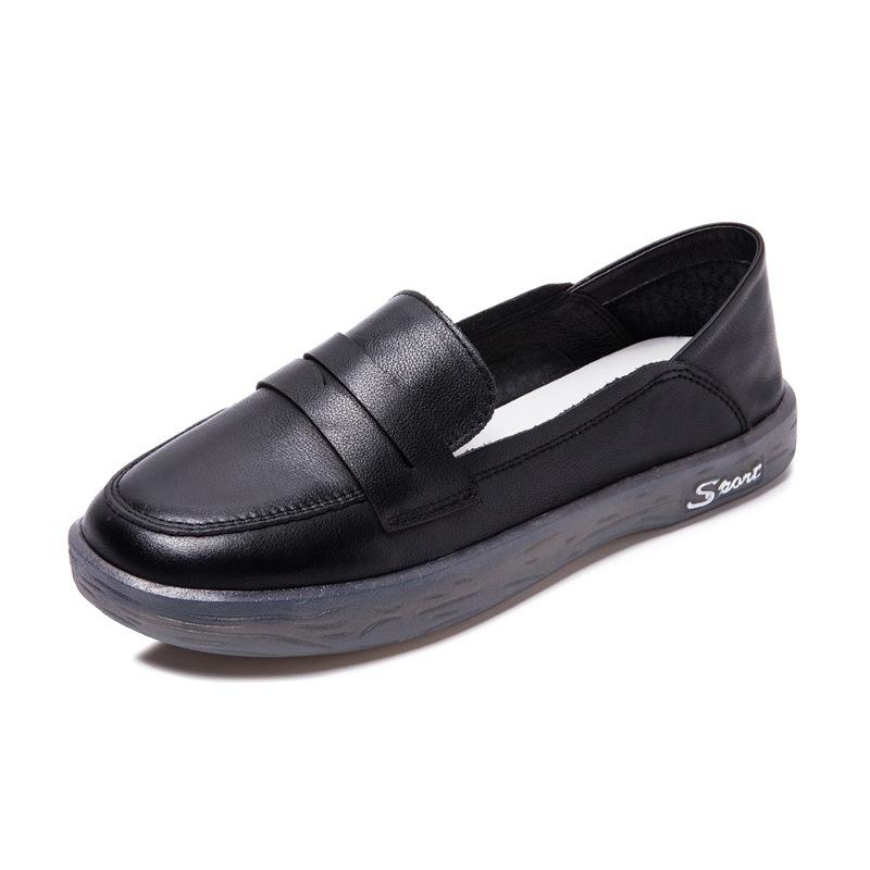 Сандалии Мокасины Кожаные Повседневные Туфли 35 чёрный 5319₽