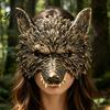 Wolf Cosplay Mask 3D Head Mask, High Elastic Lightweight Comfortable Werewolf Flexible Cushioning Costume with Adjustable Strap for