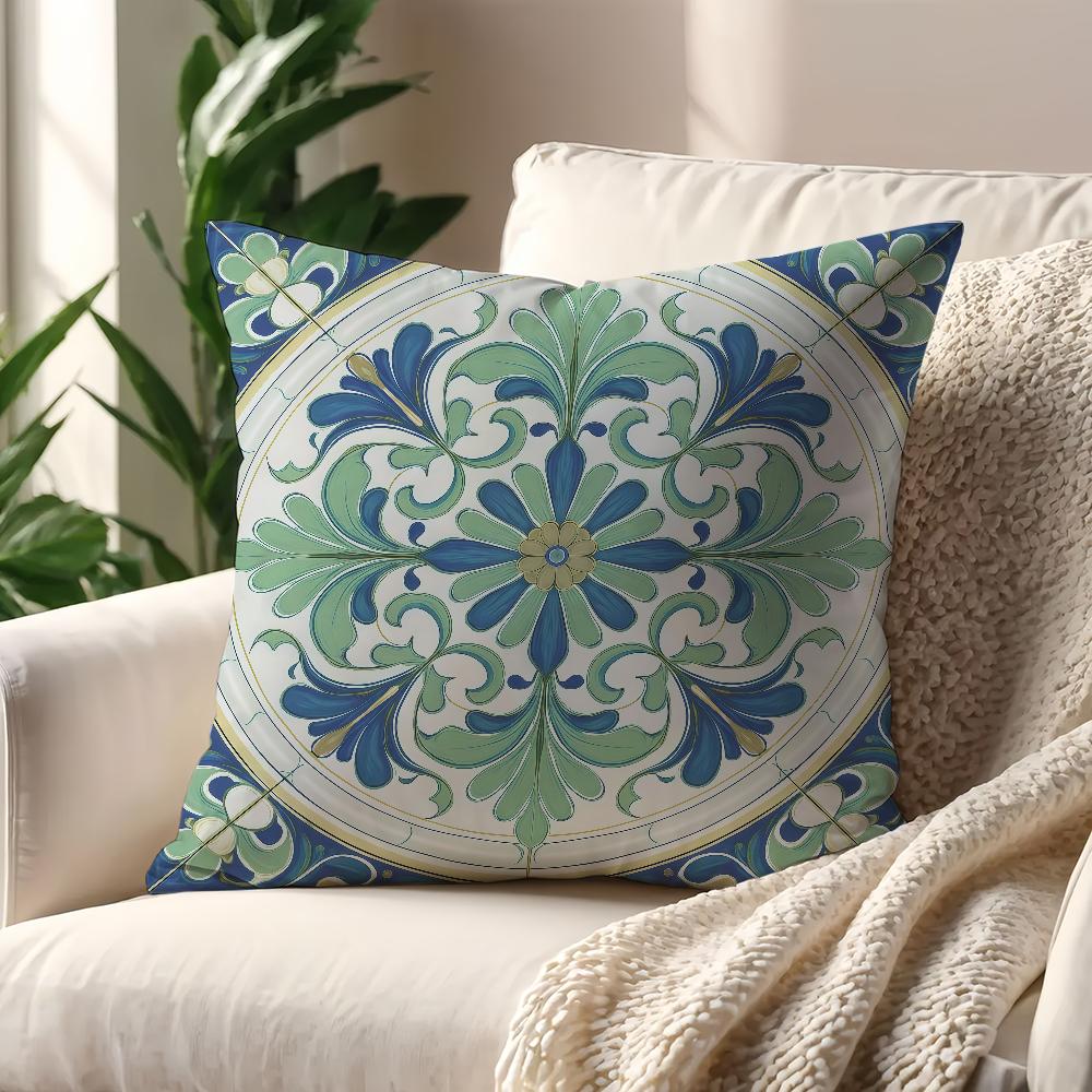 Fashion retro floral art geometric cushion cover For Pillow Printing Sofa Decoration Home Car Room Shop Office Nordic Simplicity